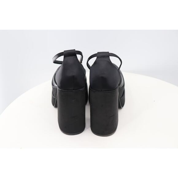 Steve Madden Charlize Black Platform Satin Heel SIze 10 - Picture 7 of 11